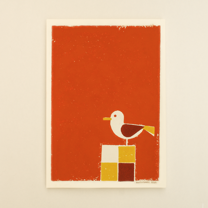 Seagull - print orange