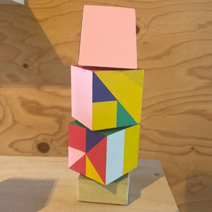 Sculpture with triangle, 2 blocks