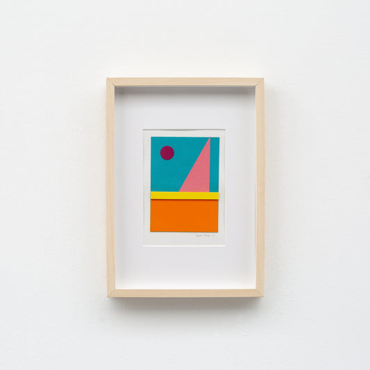 Many shapes of paper collage original 2