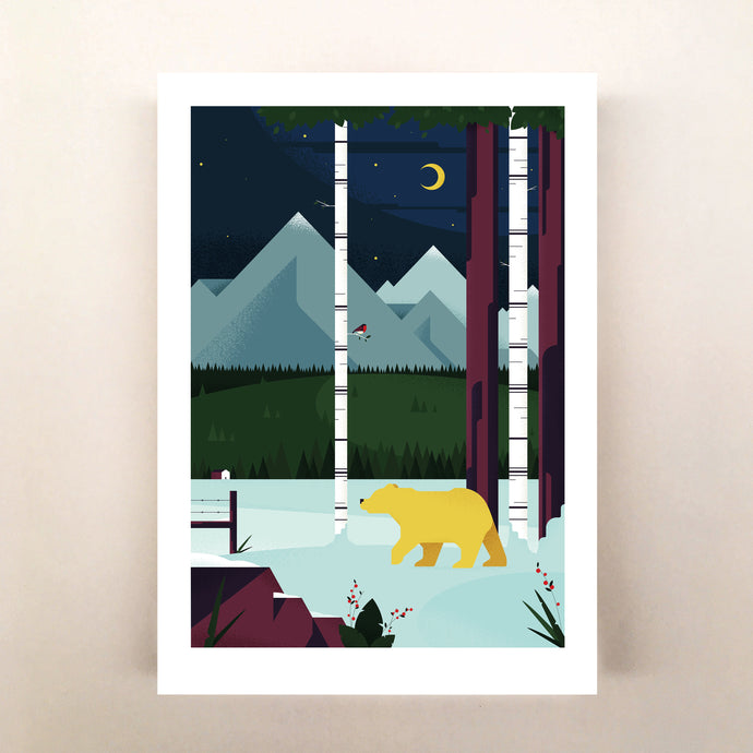Winter card A5, envelops included