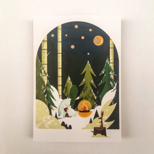 Winter card A5, envelops included