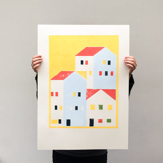 Urban city - print yellow