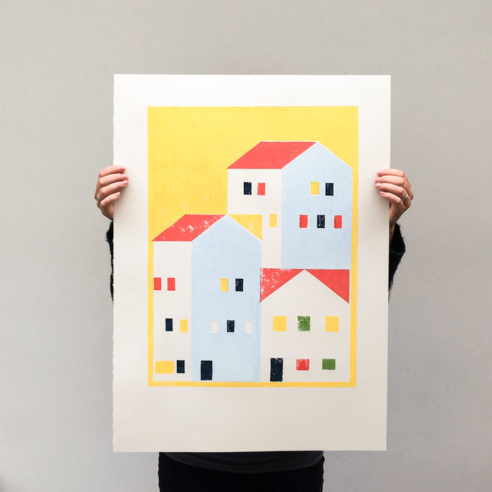 Urban city - print yellow