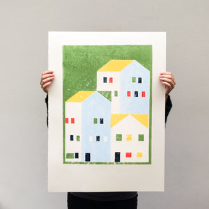 Urban city - print green