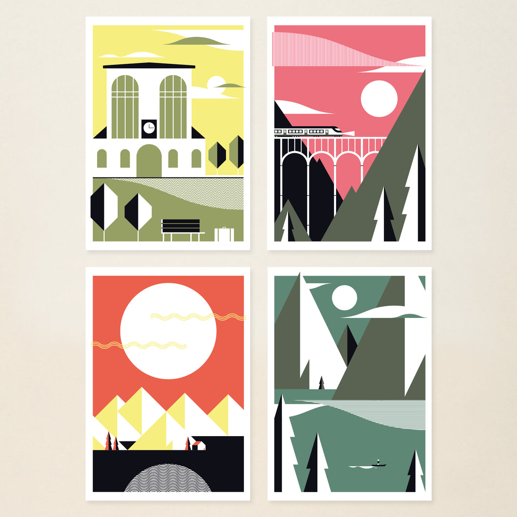serie of 4 little prints