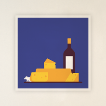 Load image into Gallery viewer, Postcard - Cheese and wine