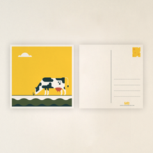 Load image into Gallery viewer, Postcard - cow, including envelops