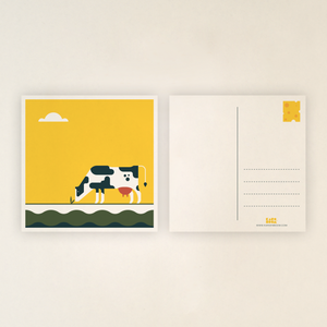 Postcard - cow, including envelops