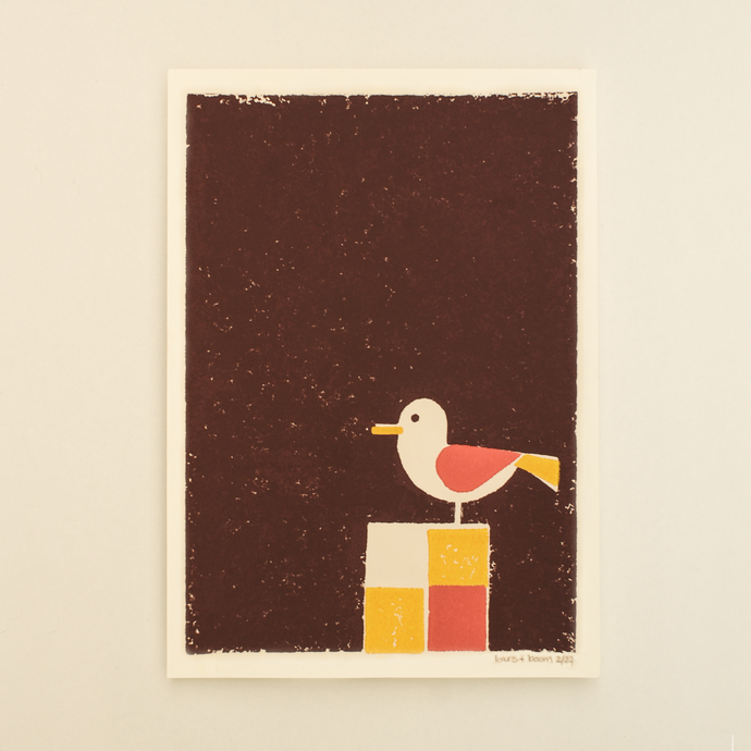 Seagull - print purple
