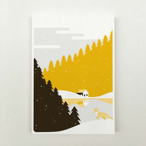 Christmas, Christmas cards yellow A5, envelops included